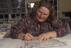 (FILE PHOTO) FILE - January 29, 2015: Australian author Colleen McCullough, best known for her novel ' The Thorn Birds', has died at the age of 77. NORFOLK ISLAND 1990: Australian writer Colleen McCullough at home in Norfolk Island, Australia. (Photo by Patrick Riviere/Getty Images)
